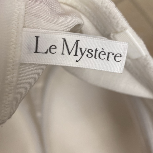 Le Mystere Bustier womens 36G Cream Lace underwire Padded Wedding Event Fancy - Picture 6 of 9